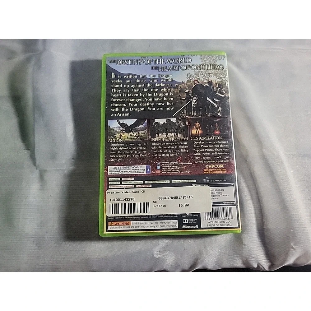 Dragon's Dogma (Microsoft Xbox 360, 2012) CIB